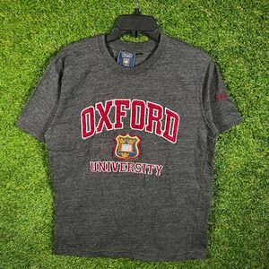 Oxford University T Shirt Mens Large Charcoal Grey Embroidered Crest official